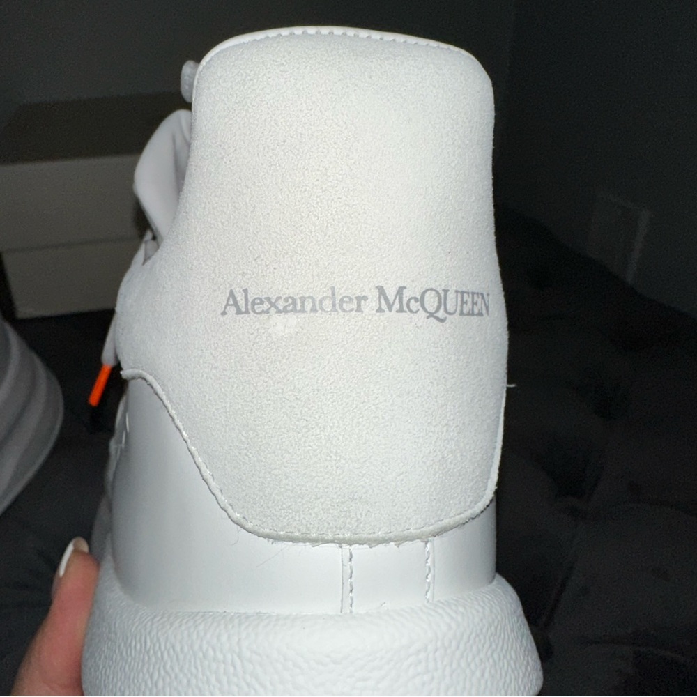 New Size 46 Alexander McQueen Sneakers White Silver - Picture 13 of 14